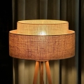 Duolla - Gulvlampe YUTE BOHO 1xE27/15W/230V diameter 45 cm brun/cremefarvet