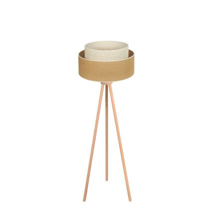 Duolla - Gulvlampe YUTE BOHO 1xE27/15W/230V diameter 45 cm brun/cremefarvet