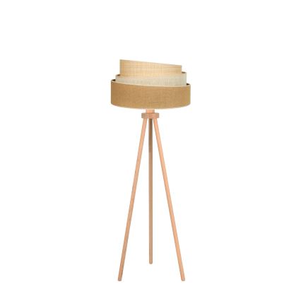 Duolla - Gulvlampe YUTE TRIO 1xE27/15W/230V diameter 45 cm brun/grå/beige