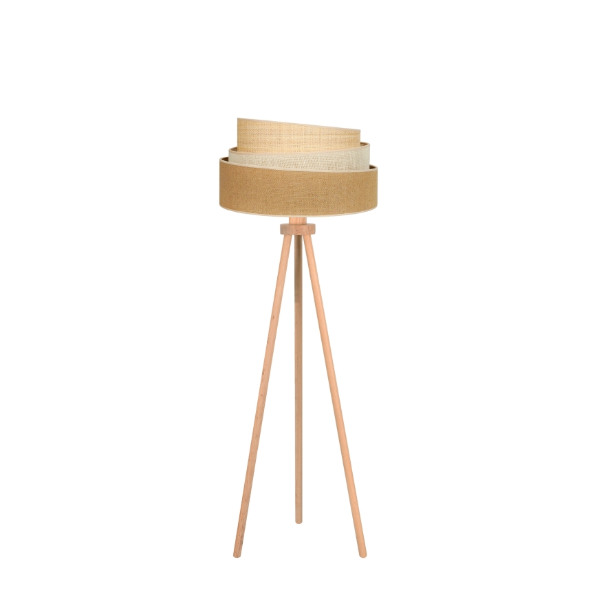 Duolla - Gulvlampe YUTE TRIO 1xE27/15W/230V diameter 45 cm brun/grå/beige