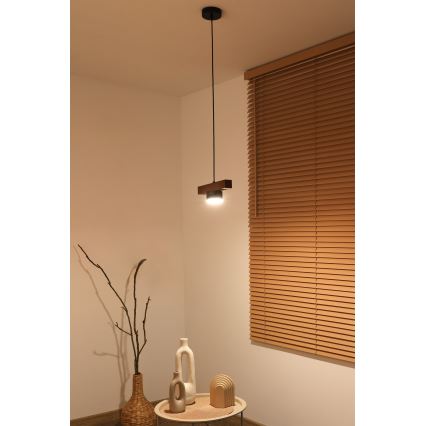 Duolla - Kabelpendel IRONLINE 1xGX53/3W/230V fyrretræ/eg/sort