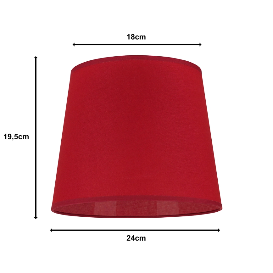 Duolla - Lampeskærm CLASSIC M E27 diameter 24 cm rød