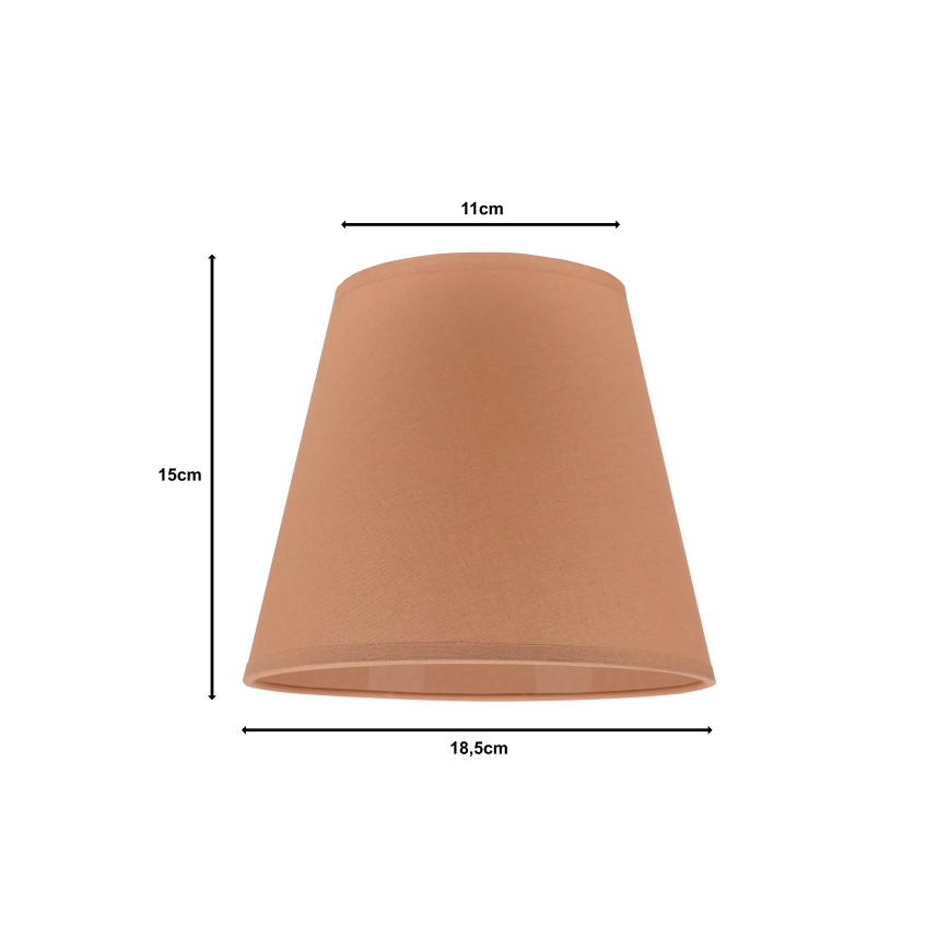 Duolla - Lampeskærm SOFIA XS E14 diameter 18,5 cm brun