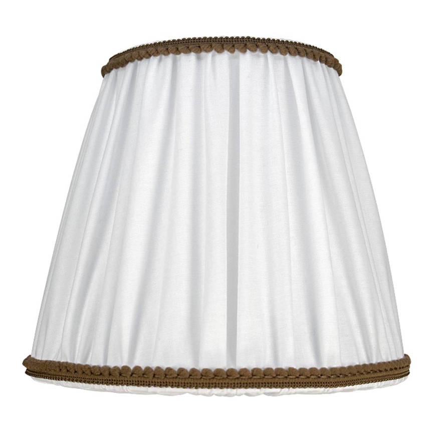 Duolla - Lampeskærm til bord- og gulvlampe E27 diameter 18,5 cm hvid/brun