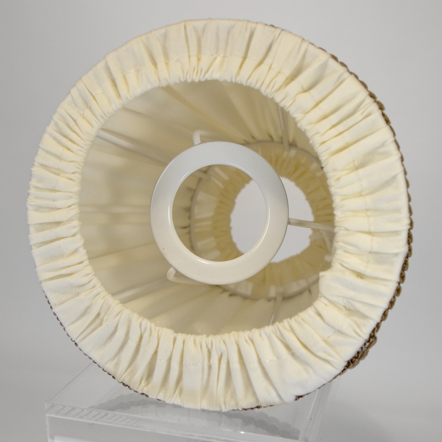 Duolla - Lampeskærm til bord- og gulvlampe E27 pr. 15 cm creme/brun