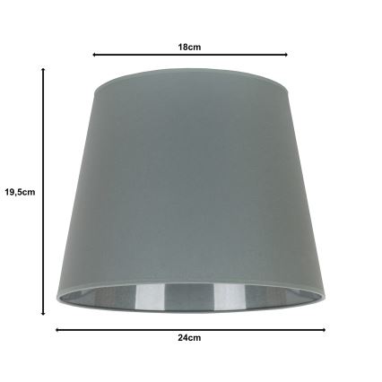 Duolla - Lampeskærm til bordlampe CLASSIC M E27 diameter 24 cm grå