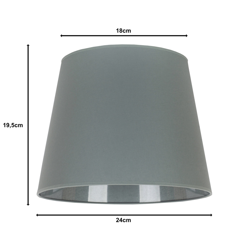 Duolla - Lampeskærm til bordlampe CLASSIC M E27 diameter 24 cm grå