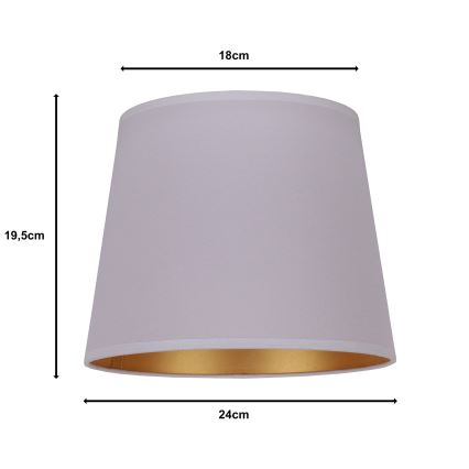 Duolla - Lampeskærm til bordlampe CLASSIC M E27 diameter 24 cm grå