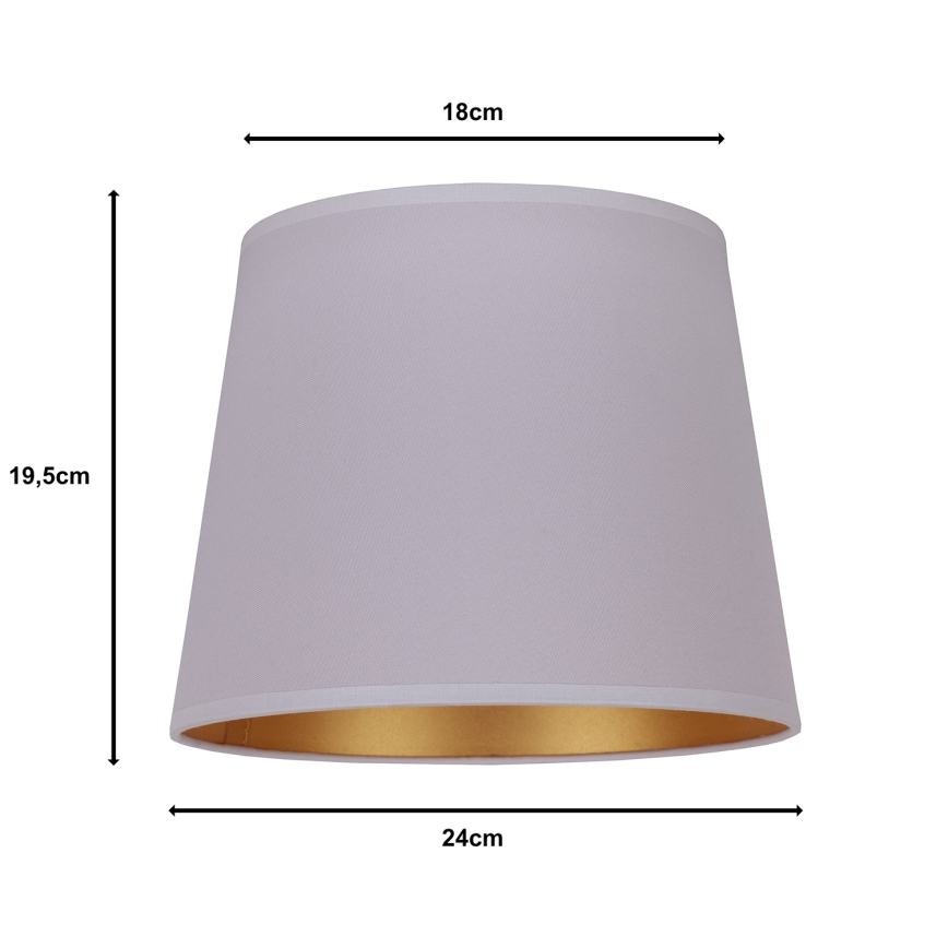 Duolla - Lampeskærm til bordlampe CLASSIC M E27 diameter 24 cm grå