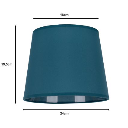 Duolla - Lampeskærm til bordlampe CLASSIC M E27 diameter 24 cm turkis