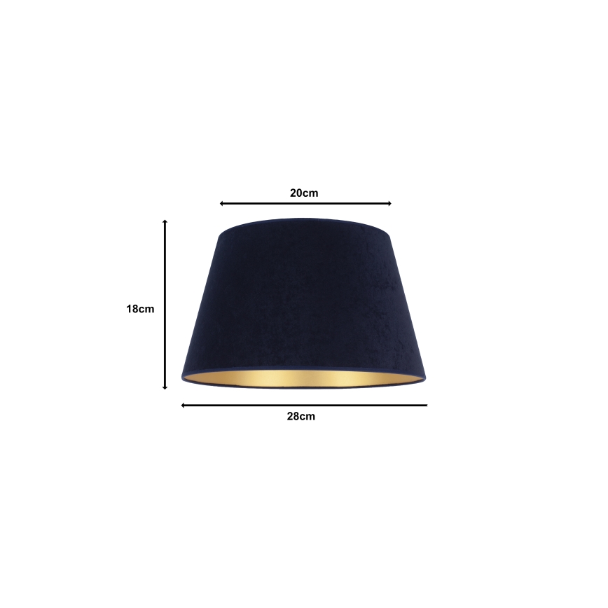 Duolla - Lampeskærm til bordlampe CONE M E27 diameter 28 cm blå