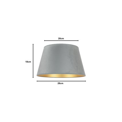 Duolla - Lampeskærm til bordlampe CONE M E27 diameter 28 cm grå