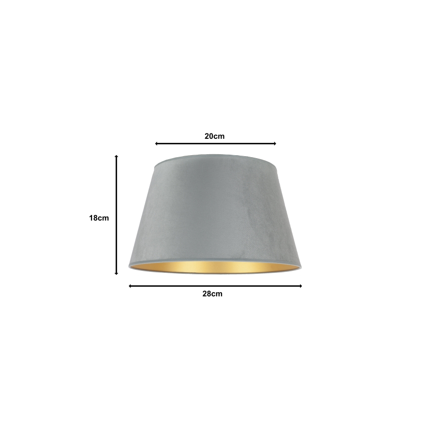 Duolla - Lampeskærm til bordlampe CONE M E27 diameter 28 cm grå