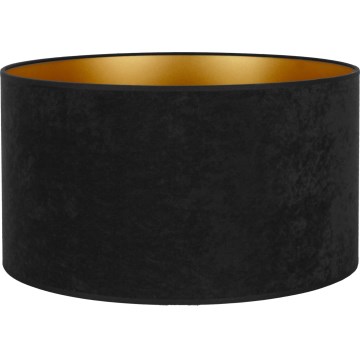 Duolla - Lampeskærm til gulvlampe VELVET E27 diameter 35 cm sort/guldfarvet