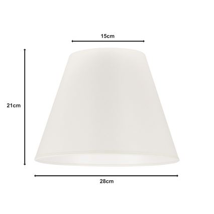 Duolla - Lampeskærm til bordlampe SOFIA S E27 Ø 28 cm beige