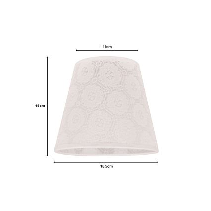 Duolla - Lampeskærm til bordlampe SOFIA XS E14 pr. 18,5 cm hvid