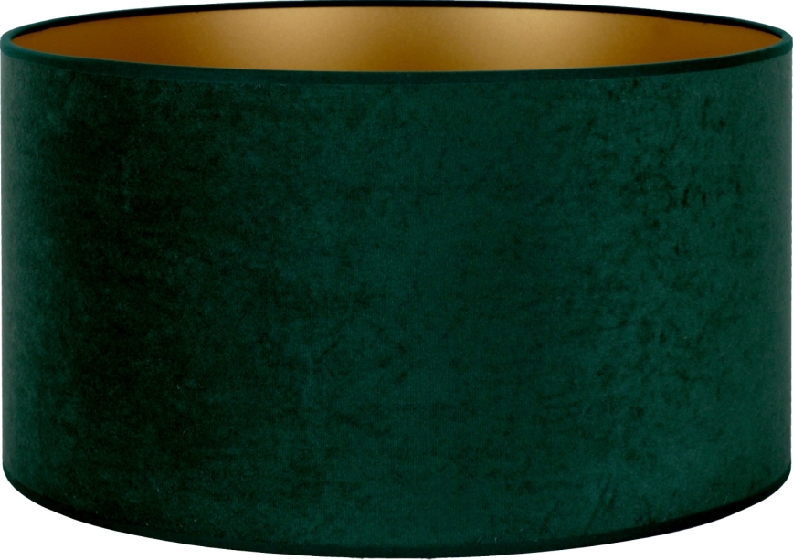Duolla - Lampeskærm VELVET E27 diameter 35 cm grøn/guldfarvet