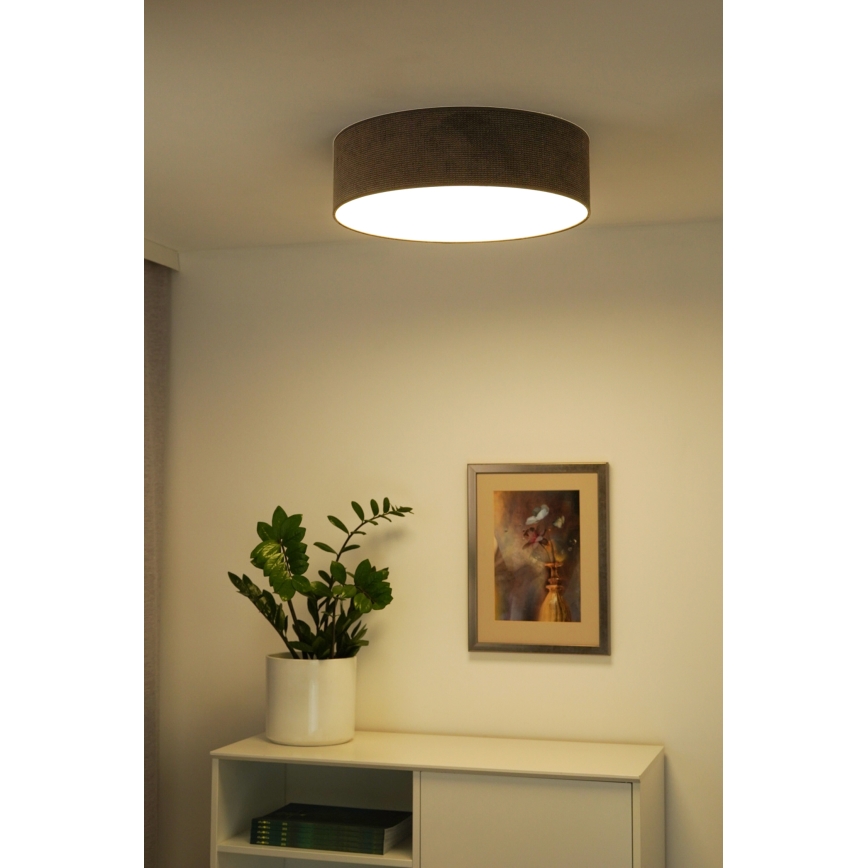 Duolla - LED loftlampe CORTINA LED/26W/230V diameter 30 cm 4000K brun