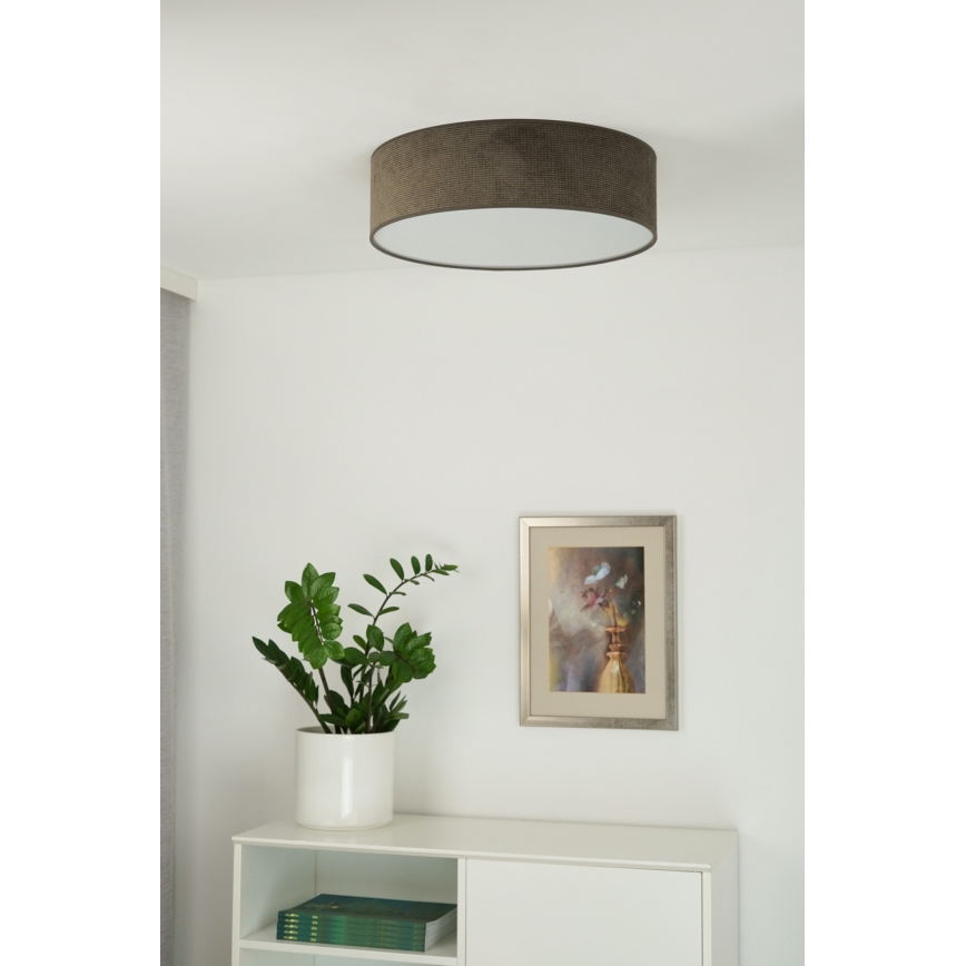Duolla - LED loftlampe CORTINA LED/26W/230V diameter 30 cm 4000K brun
