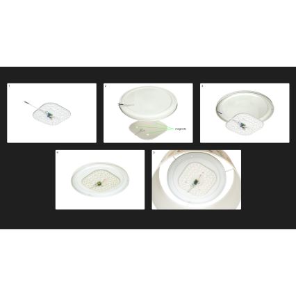 Duolla - LED loftlampe CORTINA LED/26W/230V diameter 30 cm 4000K lyserød