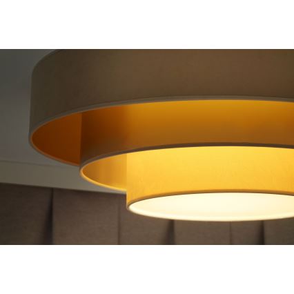 Duolla - LED loftlampe LUNETA LED/26W/230V diameter 60 cm 4000K beige/guldfarvet/cremefarvet