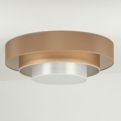 Duolla - LED loftlampe LUNETA LED/26W/230V diameter 60 cm 4000K brun/guldfarvet/hvid