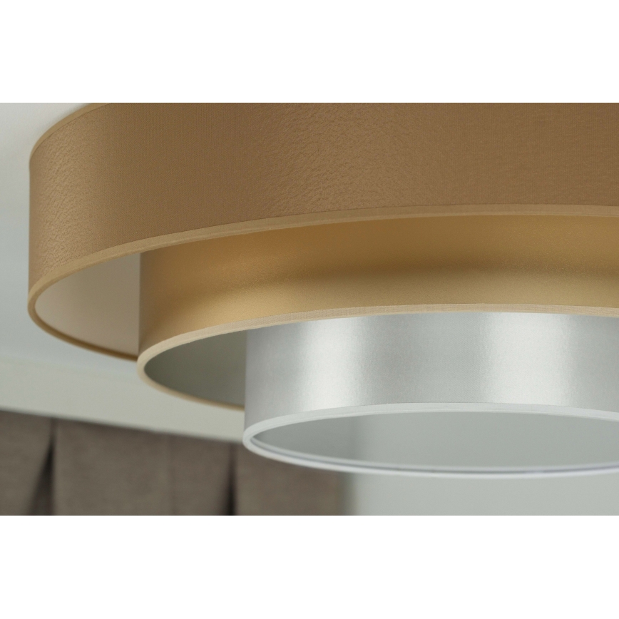 Duolla - LED loftlampe LUNETA LED/26W/230V diameter 60 cm 4000K brun/guldfarvet/hvid