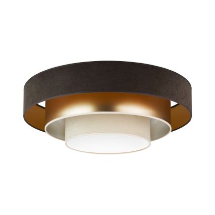 Duolla - LED loftlampe LUNETA LED/26W/230V diameter 60 cm 4000K brun/guldfarvet/cremefarvet