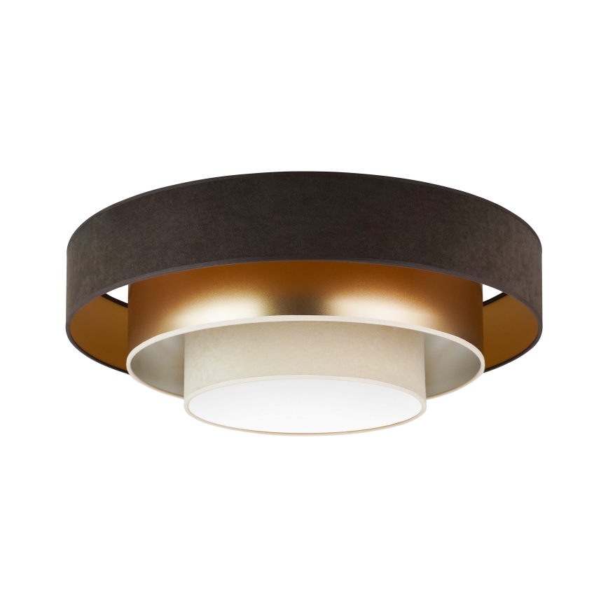 Duolla - LED loftlampe LUNETA LED/26W/230V diameter 60 cm 4000K brun/guldfarvet/cremefarvet