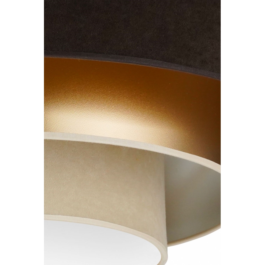 Duolla - LED loftlampe LUNETA LED/26W/230V diameter 60 cm 4000K brun/guldfarvet/cremefarvet