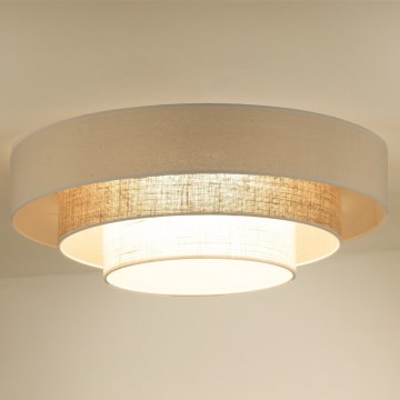 Duolla - LED loftlampe LUNETA LED/26W/230V diameter 60 cm 4000K cremefarvet/brun