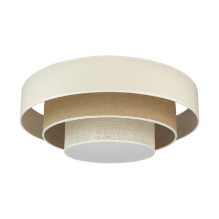 Duolla - LED loftlampe LUNETA LED/26W/230V diameter 60 cm 4000K cremefarvet/brun