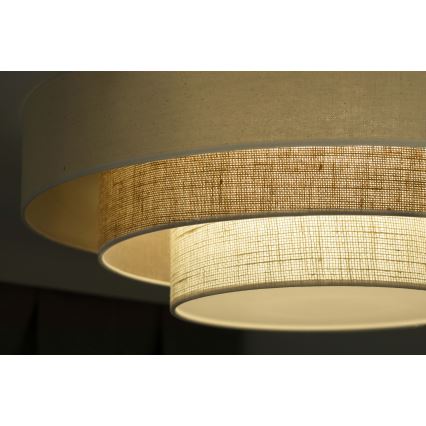 Duolla - LED loftlampe LUNETA LED/26W/230V diameter 60 cm 4000K cremefarvet/brun