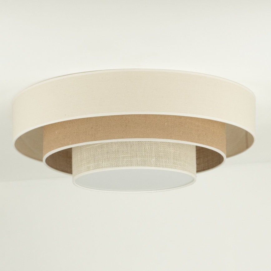 Duolla - LED loftlampe LUNETA LED/26W/230V diameter 60 cm 4000K cremefarvet/brun