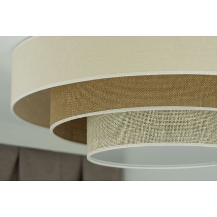 Duolla - LED loftlampe LUNETA LED/26W/230V diameter 60 cm 4000K cremefarvet/brun