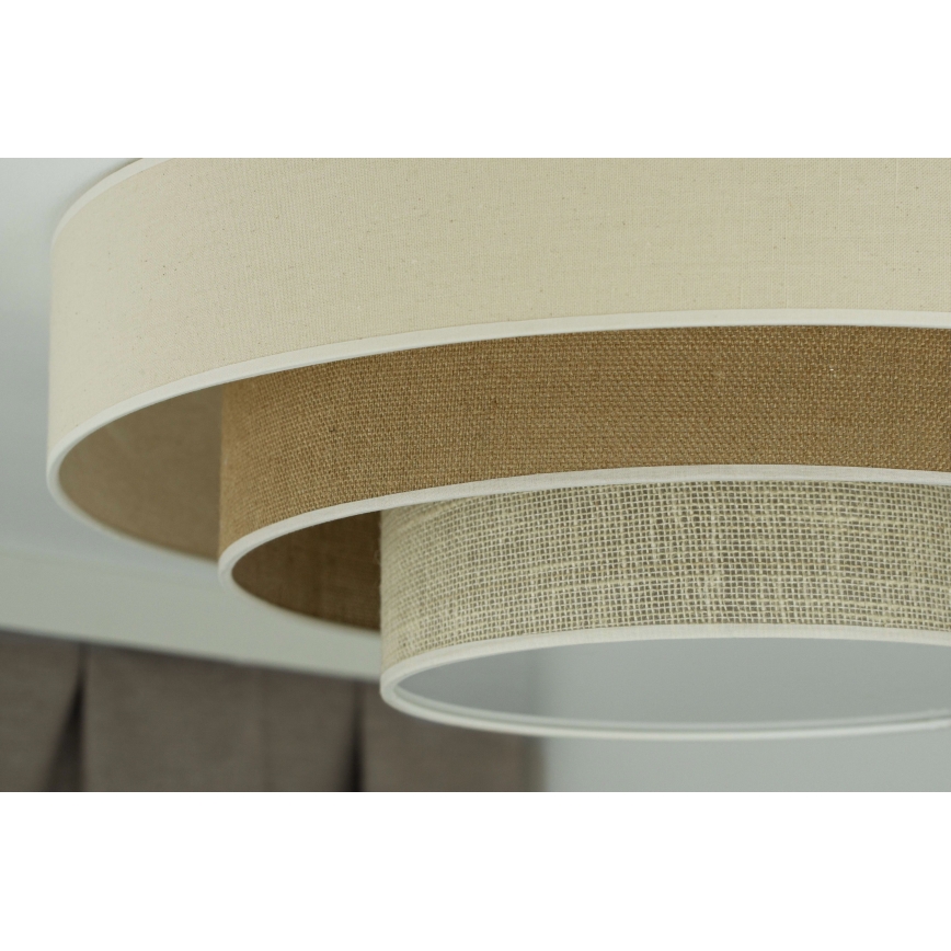 Duolla - LED loftlampe LUNETA LED/26W/230V diameter 60 cm 4000K cremefarvet/brun