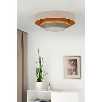 Duolla - LED loftlampe LUNETA LED/26W/230V diameter 60 cm 4000K cremefarvet/guldfarvet/beige