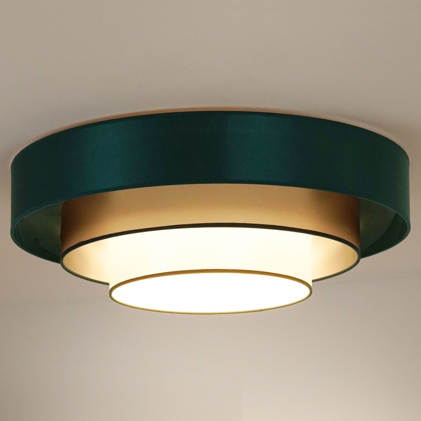 Duolla - LED loftlampe LUNETA LED/26W/230V diameter 60 cm 4000K grøn/guldfarvet/hvid