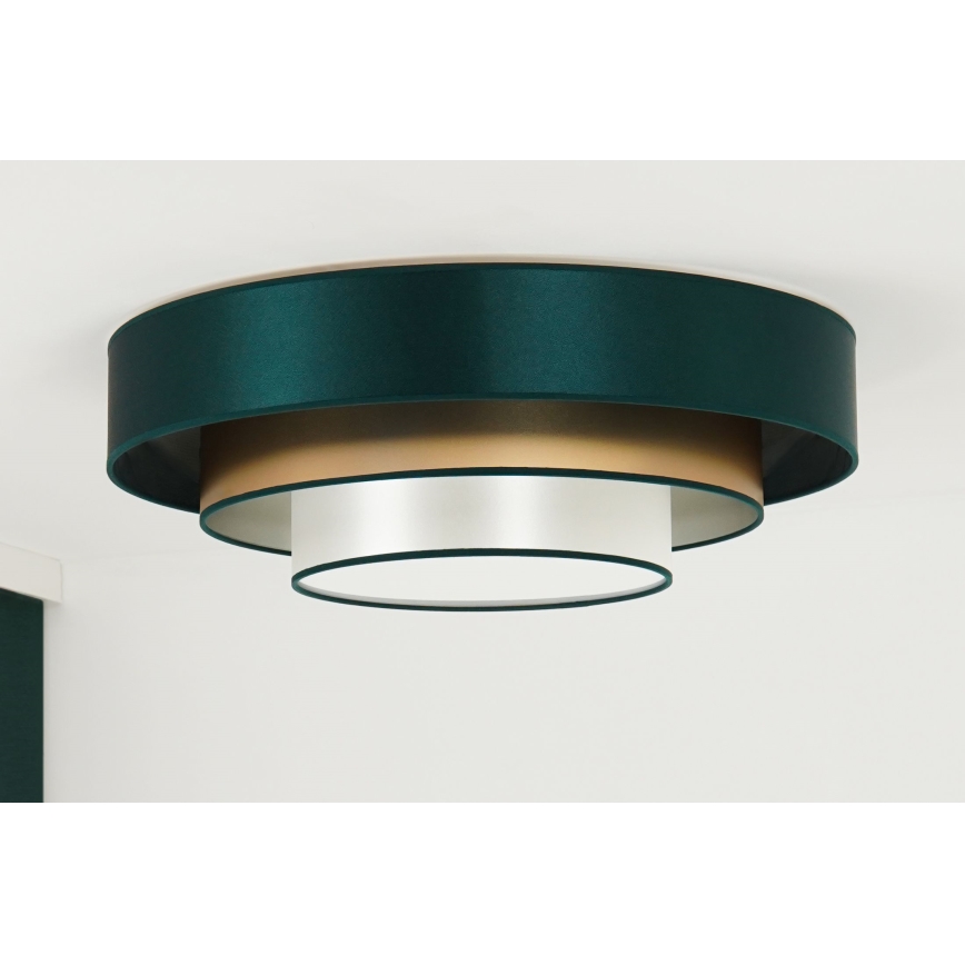 Duolla - LED loftlampe LUNETA LED/26W/230V diameter 60 cm 4000K grøn/guldfarvet/hvid