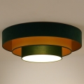 Duolla - LED loftlampe LUNETA LED/26W/230V diameter 60 cm 4000K grøn/guldfarvet