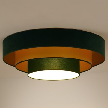 Duolla - LED loftlampe LUNETA LED/26W/230V diameter 60 cm 4000K grøn/guldfarvet