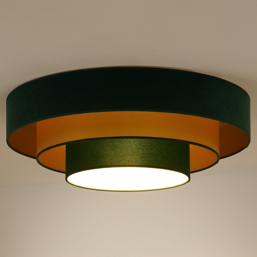 Duolla - LED loftlampe LUNETA LED/26W/230V diameter 60 cm 4000K grøn/guldfarvet