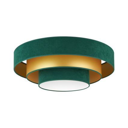 Duolla - LED loftlampe LUNETA LED/26W/230V diameter 60 cm 4000K grøn/guldfarvet
