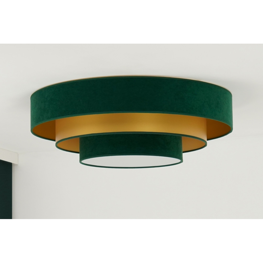 Duolla - LED loftlampe LUNETA LED/26W/230V diameter 60 cm 4000K grøn/guldfarvet