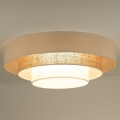 Duolla - LED loftlampe LUNETA LED/26W/230V diameter 60 cm 4000K Rattan/beige/brun