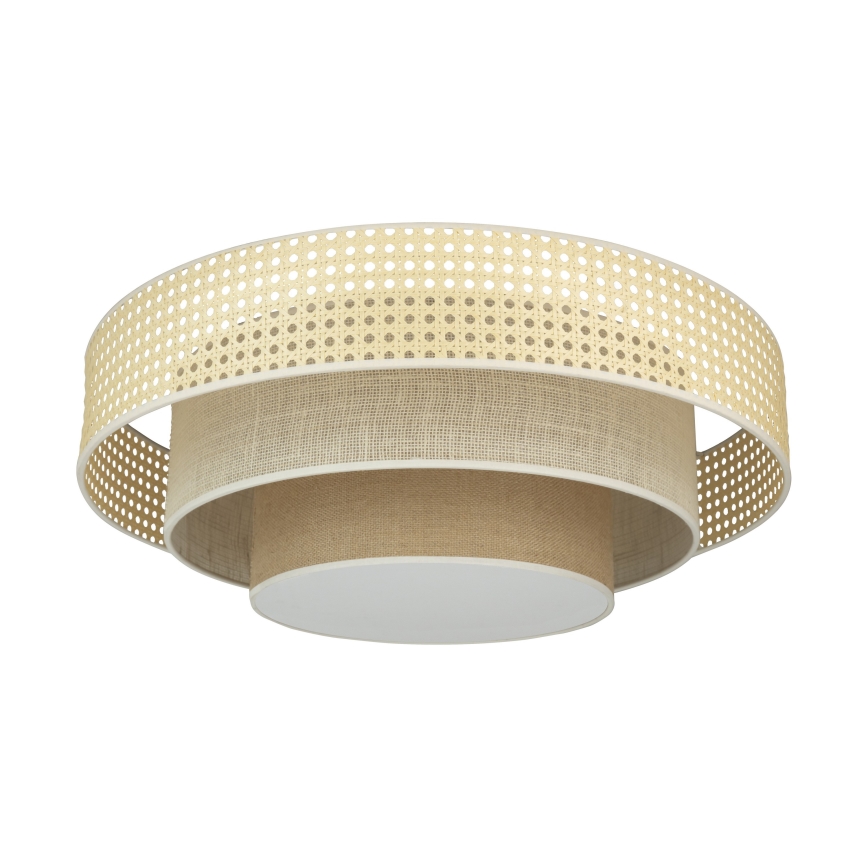 Duolla - LED loftlampe LUNETA LED/26W/230V diameter 60 cm 4000K Rattan/beige/brun