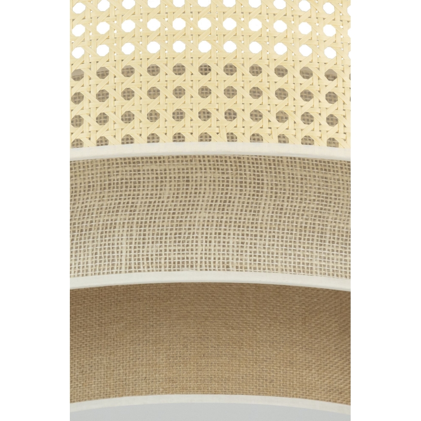 Duolla - LED loftlampe LUNETA LED/26W/230V diameter 60 cm 4000K Rattan/beige/brun