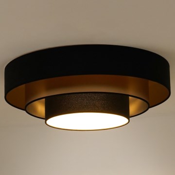 Duolla - LED loftlampe LUNETA LED/26W/230V diameter 60 cm 4000K sort/guldfarvet