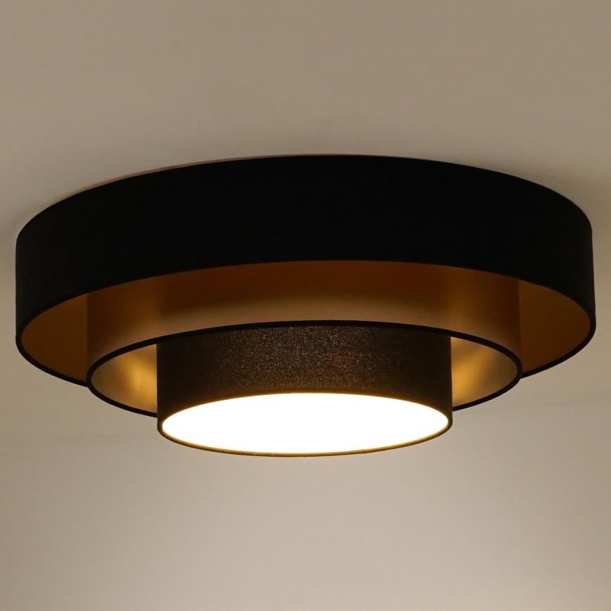 Duolla - LED loftlampe LUNETA LED/26W/230V diameter 60 cm 4000K sort/guldfarvet