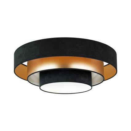Duolla - LED loftlampe LUNETA LED/26W/230V diameter 60 cm 4000K sort/guldfarvet
